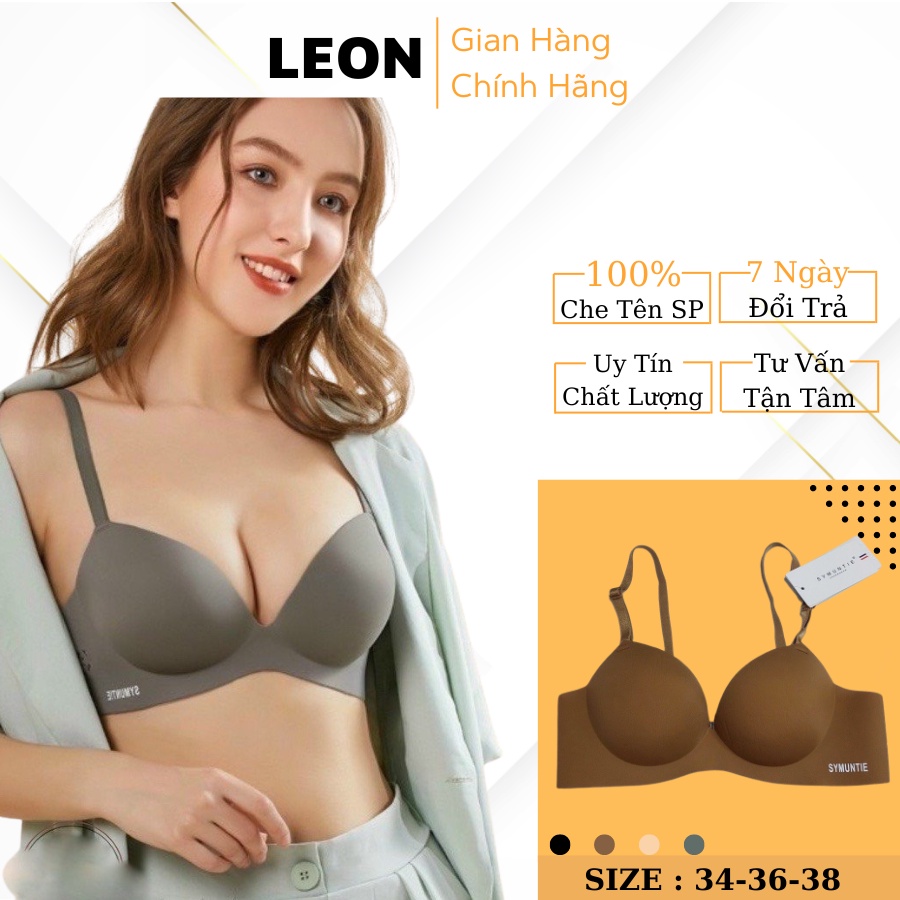 Áo Ngực Su Nâng Ngực Đệm 2.5cm Không Gọng Có Bàn Tay Nâng Ngực Tạo Khe LEON S03