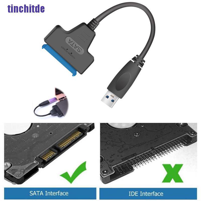 Cáp Chuyển Đổi Usb 2.0 Sang Sata 22-Pin Cho Ssd Cứng