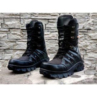 Giày Bốt Bảo Hộ Màu Đen Kiểu Quân Đội 8 Inch