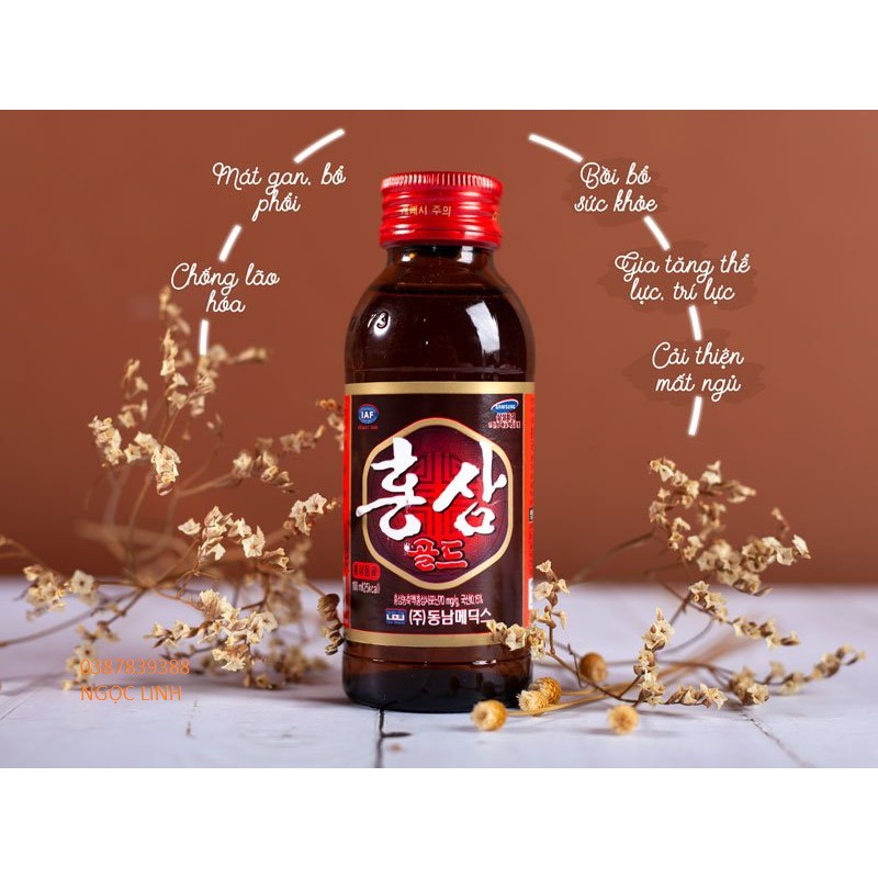 nước hồng sâm hàn quốc 1 chai 100ml