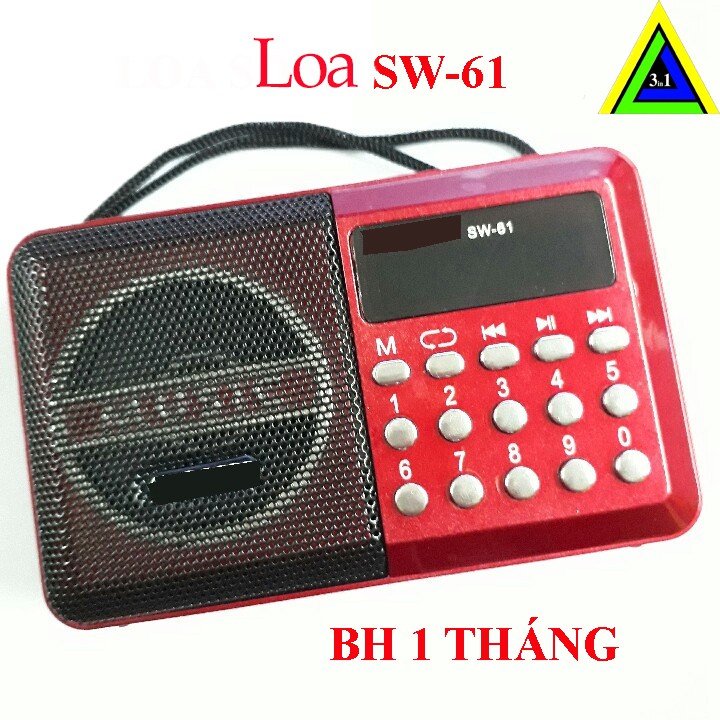 Loa Đài FM Kiêm Máy Nghe Nhạc SW-62 Có Khe Thẻ Nhớ Siêu Bền Nhỏ Gọn