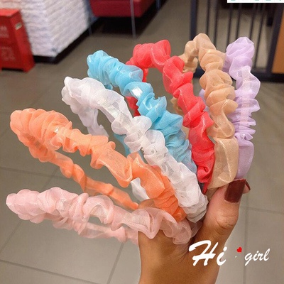 Băng Đô Cài Tóc Bằng Vải Voan Thanh Lịch Phong Cách Hàn Quốc Mới Cho Nữ