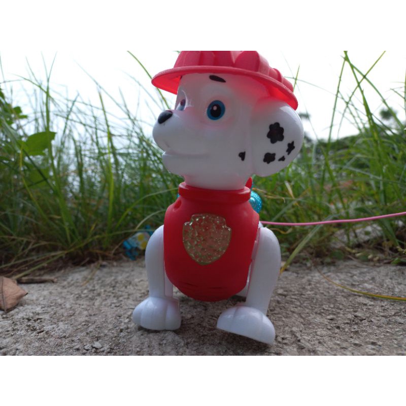 Chó cứu hộ  biết đi biết chạy có đèn nhạc đồ chơi trẻ em kiêm đèn lồng trung thu cho bé