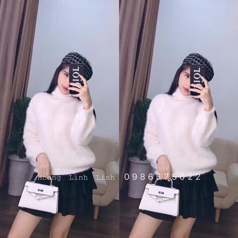 Áo len lông choker QC
