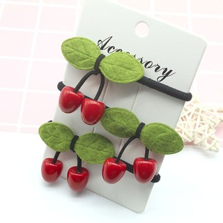 Dây cột tóc cherry đỏ siêu xinh