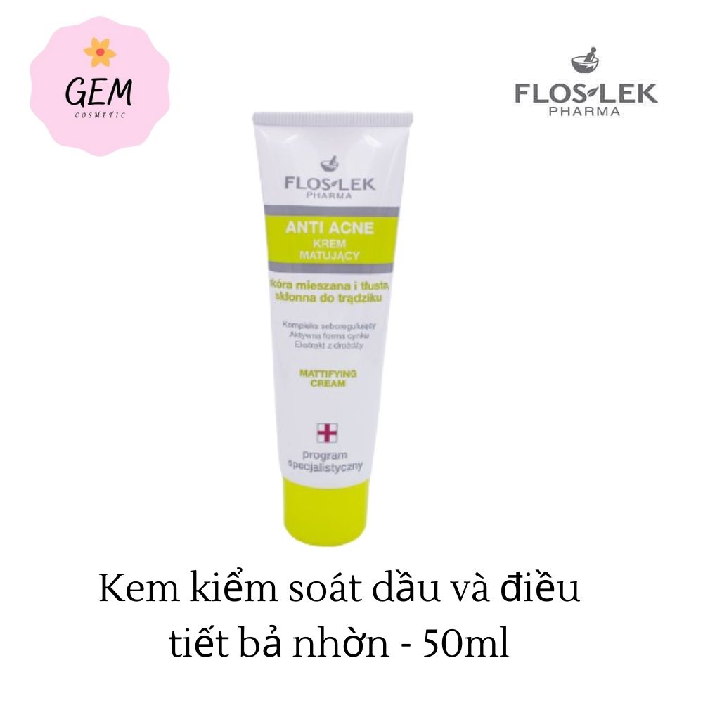 Kem kiểm soát dầu và điều tiết nhờn Floslek Anti Acne Mattifying Cream_50ml