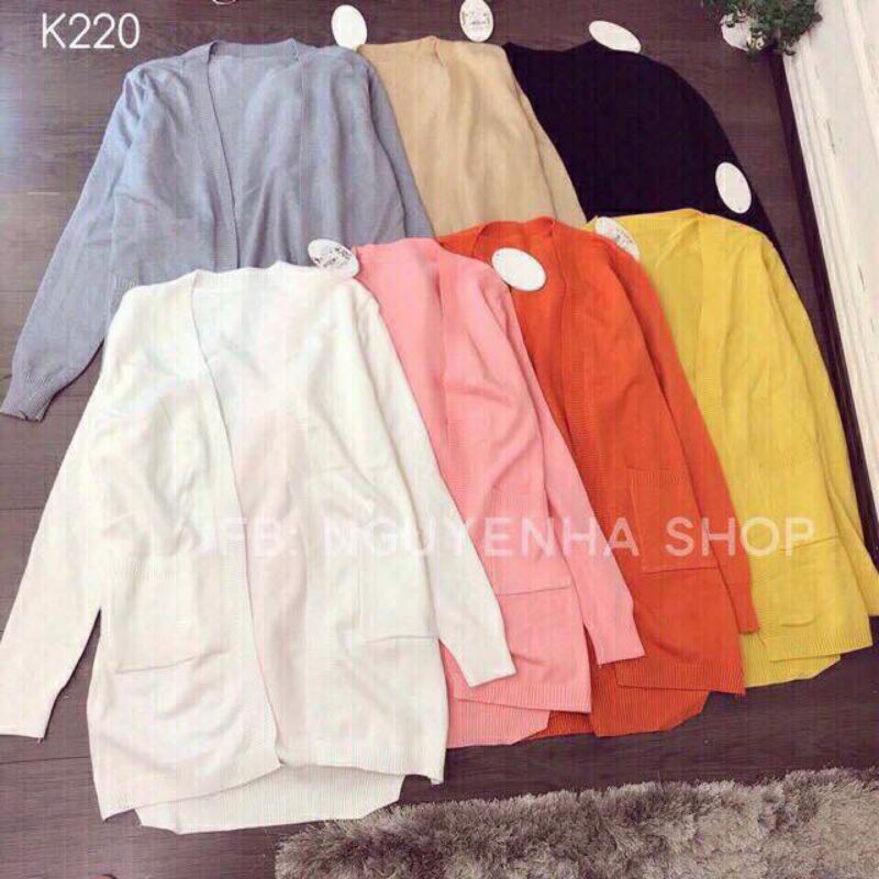 Áo Khoác Len Nữ Form Dài, Có 2 Túi. Hàng Nhập