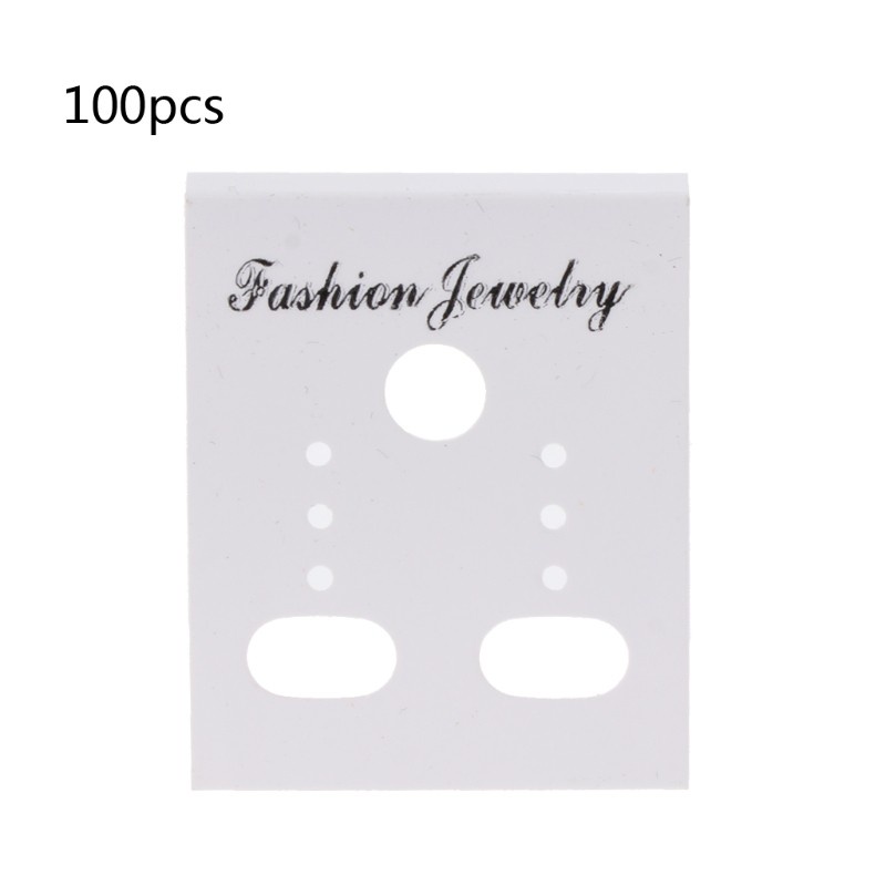 SEL 100Pcs Earring Plastic Display Cards Ear Stud Hang Holder Tag Jewelry Display