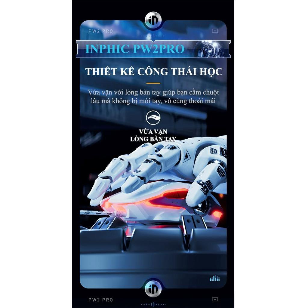 Chuột có dây INPHIC PW2PRO  thiết kế robot chuyên game kèm theo đèn led RGB