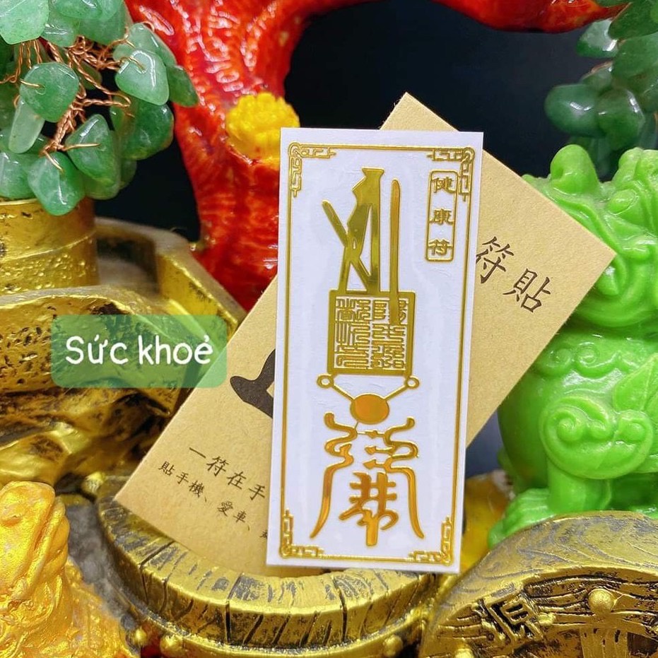 Miếng dán lưng điện thoại tài lộc, may mắn, dán lung linh phù hợp dán điện thoại, đồ dùng, trang trí