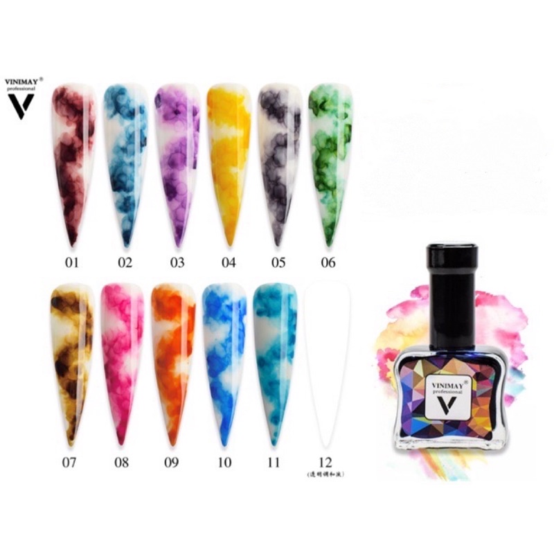 Sơn loang cồn vinimay set 12 chai có hướng dẫn làm