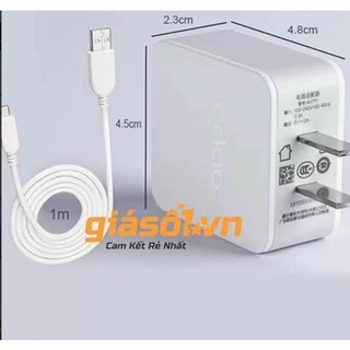 Bộ củ cáp sạc 2a chân micro cho oppo r7,r7s,r7 plus