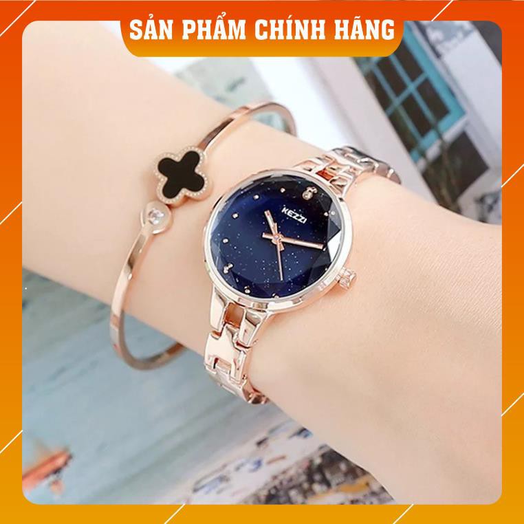 Đồng hồ nữ Kezzi kw1700 hàng chính hãng dây kim loại mặt kim tuyến | BigBuy360 - bigbuy360.vn