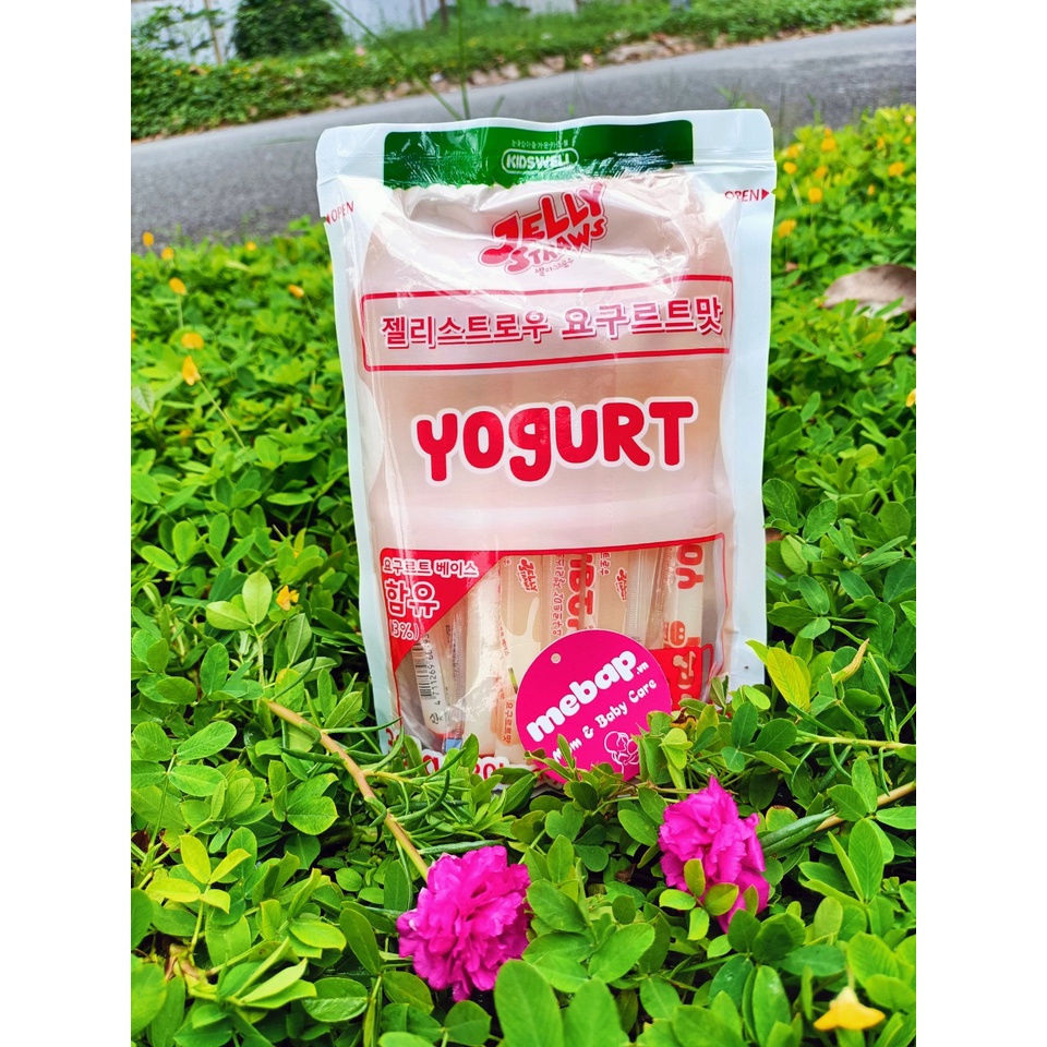 Thạch rau câu que sữa chua Kidswell Jelly Straws Yogurt Speshow 386g - Hàn Quốc