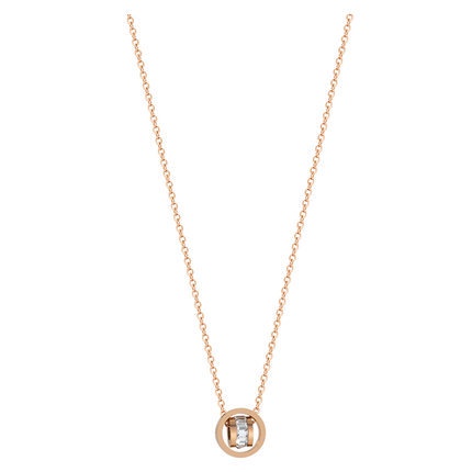 Dây Chuyền Thép Titan Đính Đá Zircon Thời Trang Hàn Quốc Cho Nữ