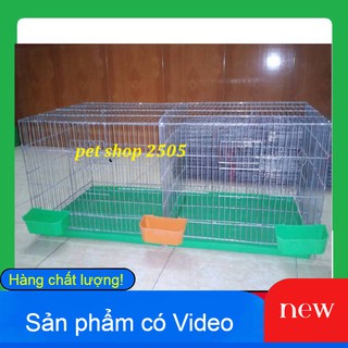 Lồng nuôi chim bồ câu kèm khay hứng phân và máng nước cho chim-lồng bồ câu giá rẻ