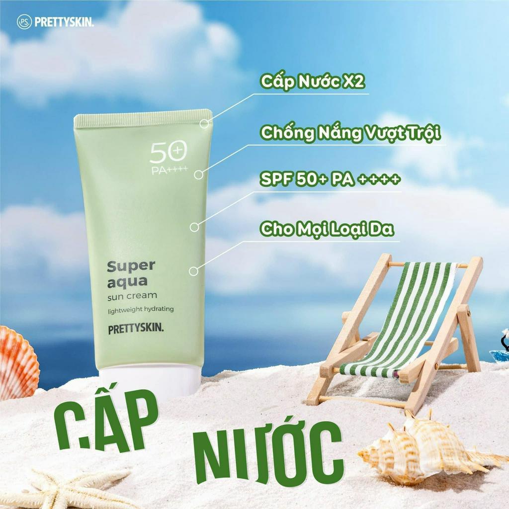 Kem chống nắng Pretty Skin 70ml Hàn Quốc SPF50+PA++++ giúp nâng tone kiềm dầu dịu nhẹ chống nắng đến 8 tiếng