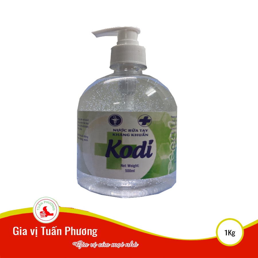 Nước rủa tay kháng khuẩn kodi 500ml, giúp dưỡng da tay mềm mại