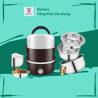 Hộp Cơm Cắm Điện Văn Phòng 3 Tầng / Hộp Cơm Điện Đa Năng Hâm Nóng Siêu Tốc Ruột Inox / Giữ Nhiệt Lâu