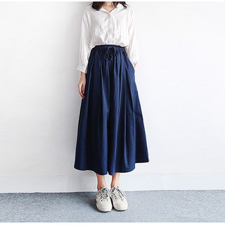 Quần Culottes Ống Rộng 518 / 200 Jin Marshmallow 7 Điểm Eo Cao Phong Cách Nhật Bản Cho Nữ