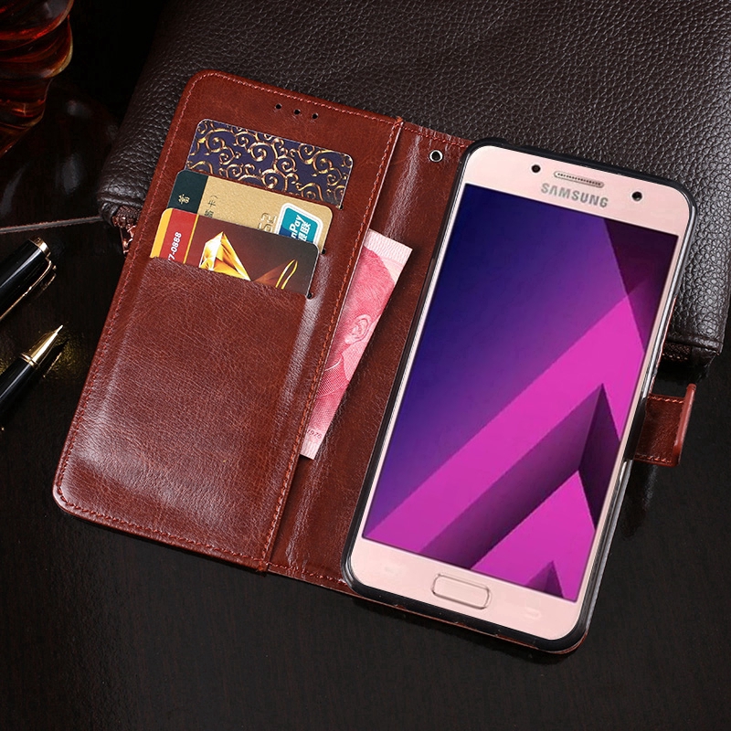 Bao da điện thoại ví gập từ tính cho Samsung Galaxy A3 A5 A7 2017 2016 | BigBuy360 - bigbuy360.vn