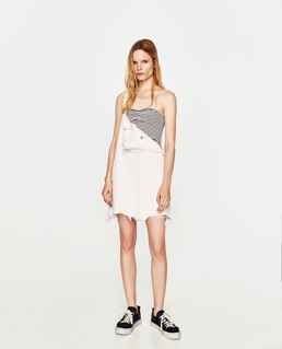 Áo ống vải gân nổi - Zara authentic ( Có sẵn )