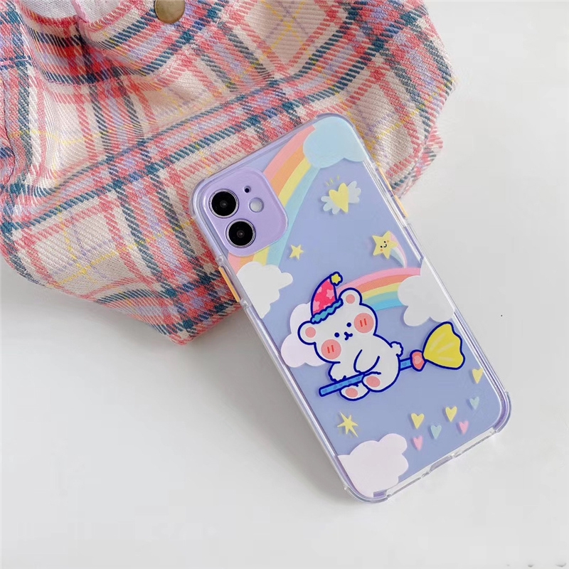Ốp lưng iphone gấu kỳ lân trong 4 góc 6/6plus/6s/6splus/7/7plus/8/8plus/x/xr/xs/11/12/pro/max/plus/promax - Awifi V3-8 | BigBuy360 - bigbuy360.vn