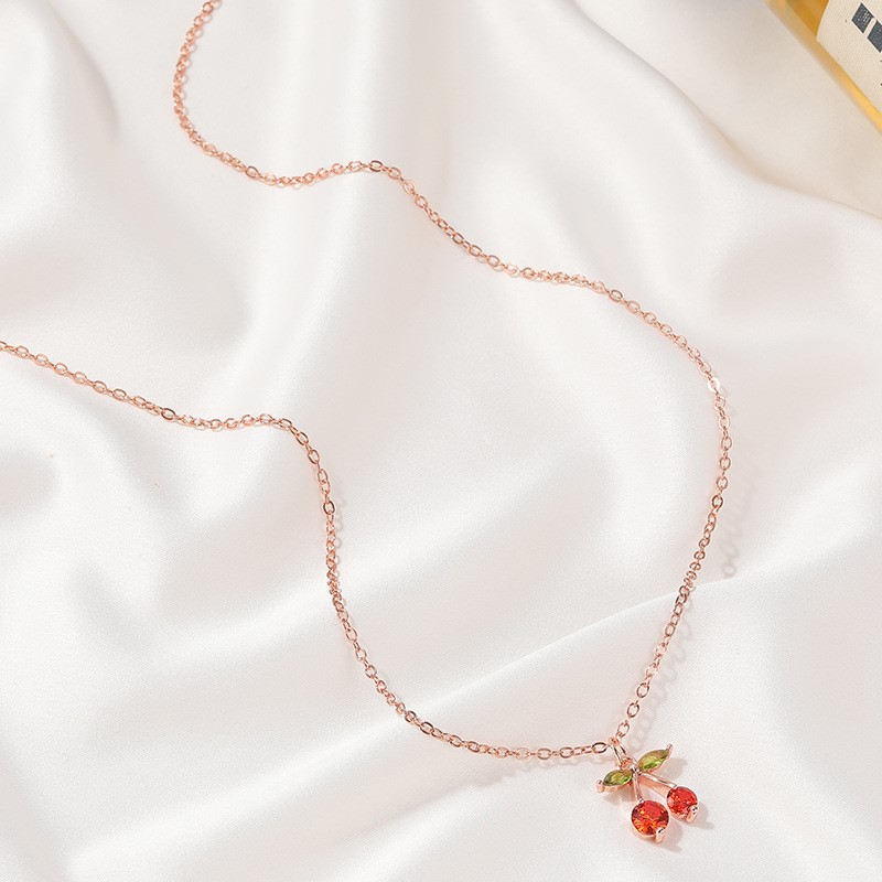 Dây chuyền mặt trái cherry ngọt ngào cá tính