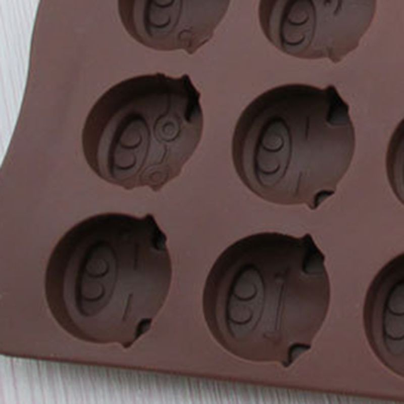 Khuôn silicone làm bánh hình chú heo dễ thương 15 ngăn tiện dụng | BigBuy360 - bigbuy360.vn
