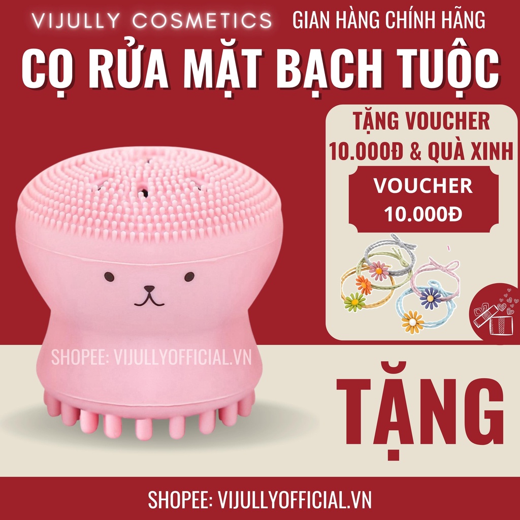 Cọ rửa mặt bạch tuột tạo bọt massage, máy rửa mặt bạch tuộc, máy rửa mặt mini