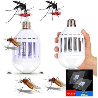 combo 2 Đèn LED bắt muỗi 2 in1 tặng 2 móc cường lực kiêm đèn ngủ hoặc thumbnail