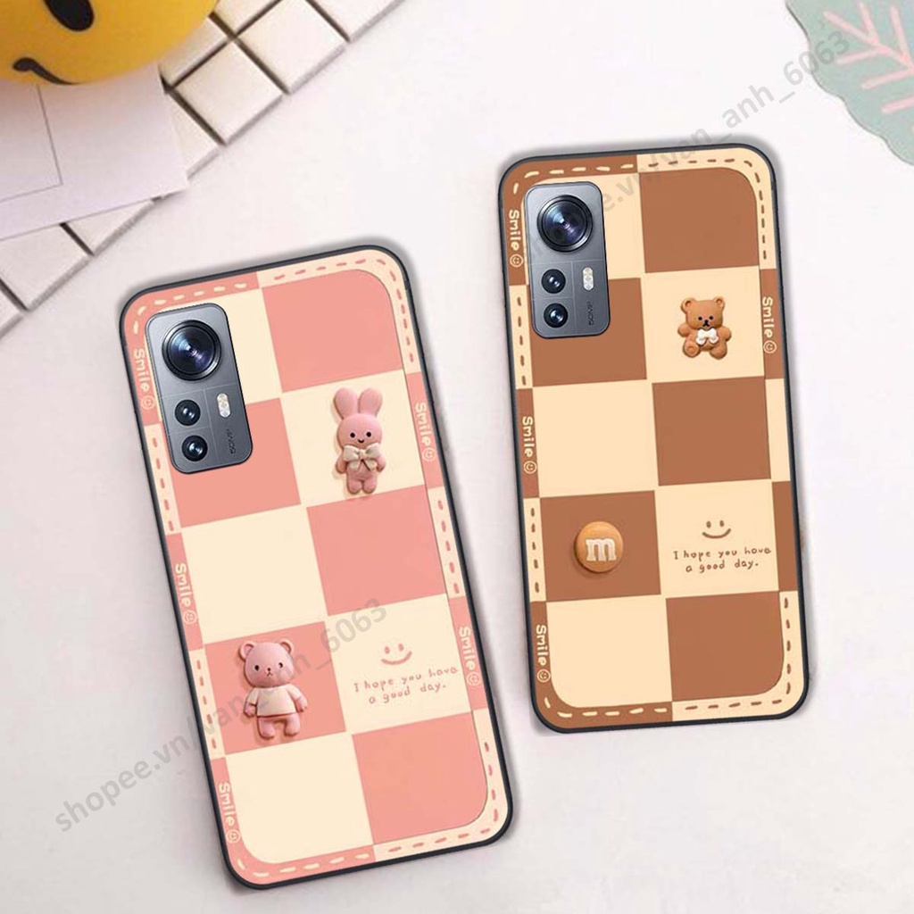 Ốp lưng Xiaomi 12 / Xiaomi 12 Pro hình gấu, kẹo dễ thương cute