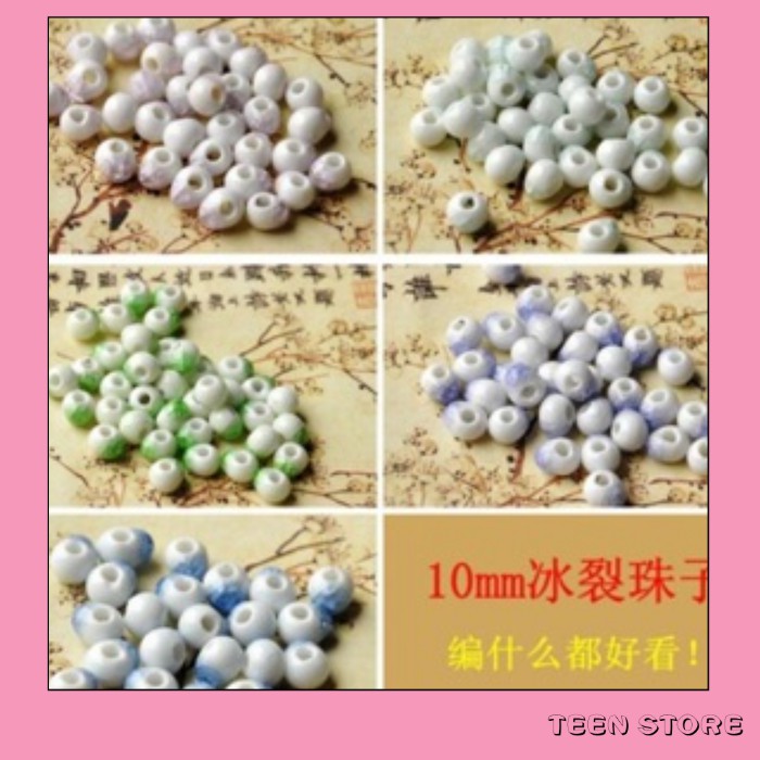 Gói 20 viên gốm lấp lánh 10mm