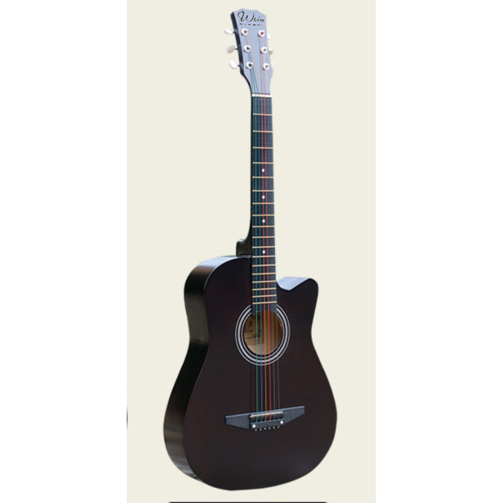 Đàn Guitar dáng khuyết Woim màu đen nhám GU05