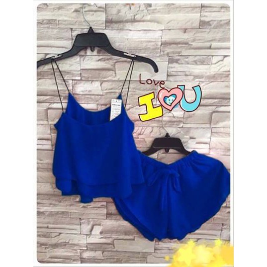 Set đồ bộ ngủ 2 dây thời trang vải voan cực kỳ quyến rũ và mát mẻ cho nữ - Set bướm | BigBuy360 - bigbuy360.vn