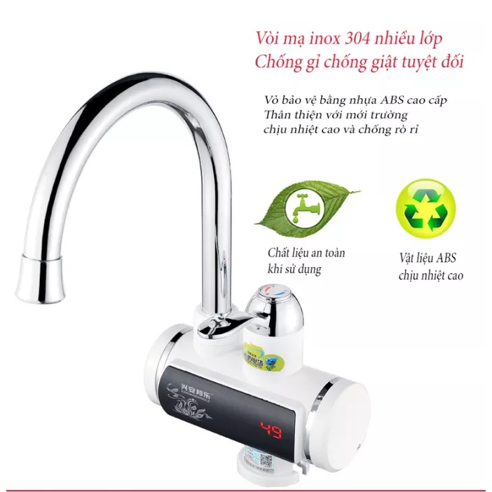 Máy tắm nước nóng, Máy nước nóng lạnh lắp đặt tại vòi, Cảm Biến Chống Giật An Toàn, Làm nóng nhanh - Dòng Sản Phẩm Mới