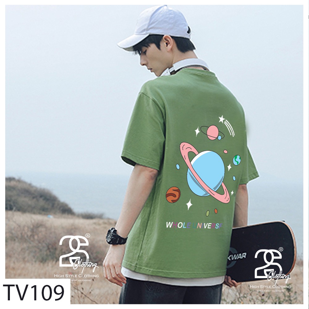 Áo Thun Trắng From Rộng Nam Cổ Tròn Tay Lỡ 2s Clothing Áo Phông Unisex Cotton Oversize Form Rộng Giá Rẻ In Hình TV108 | BigBuy360 - bigbuy360.vn