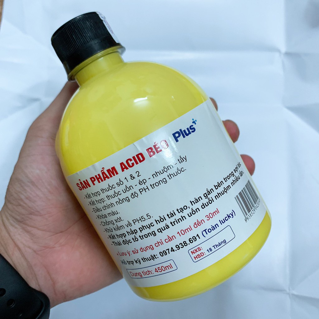 ACID BÉO HỖ TRỢ NHUỘM, UỐN, DUỖI, TẨY TÓC 250ml Dạng lỏng