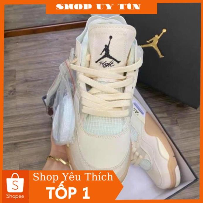 20Giày thể thao Jordan 4 OFF WHITE, giày thể thao nam nữ full phụ kiện