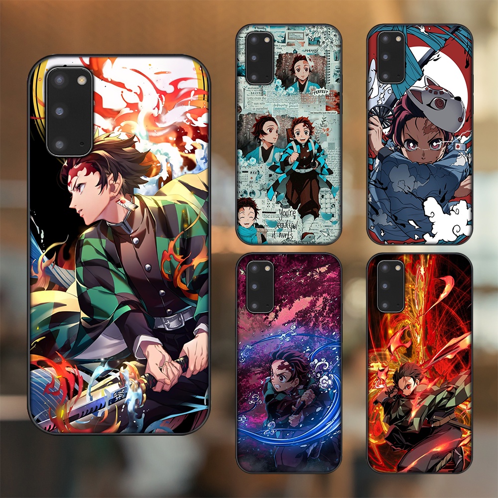 Ốp lưng Samsung S20 viền đen in hình Tanjiro Kimetsu No Yaiba