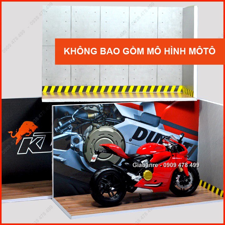 Mô Hình Garage Xe Motor Handmade Tỉ Lệ 1:12 - Không Bao Gồm Moto - 7045.9