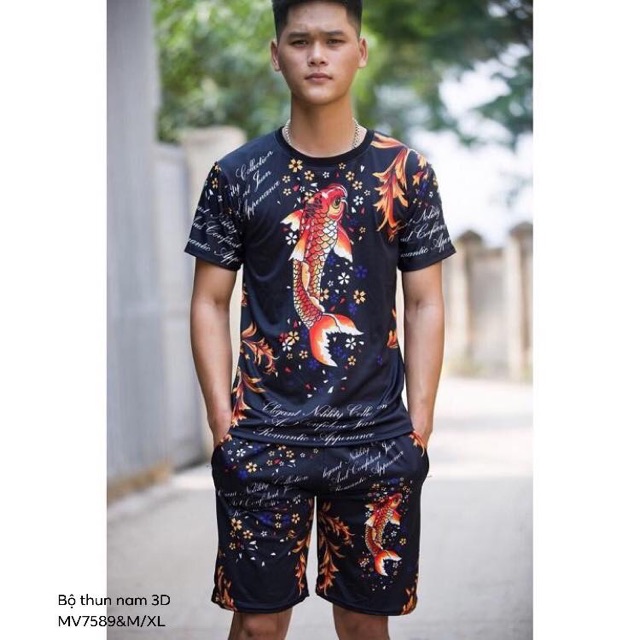 Bộ nam in 3D cá - MV