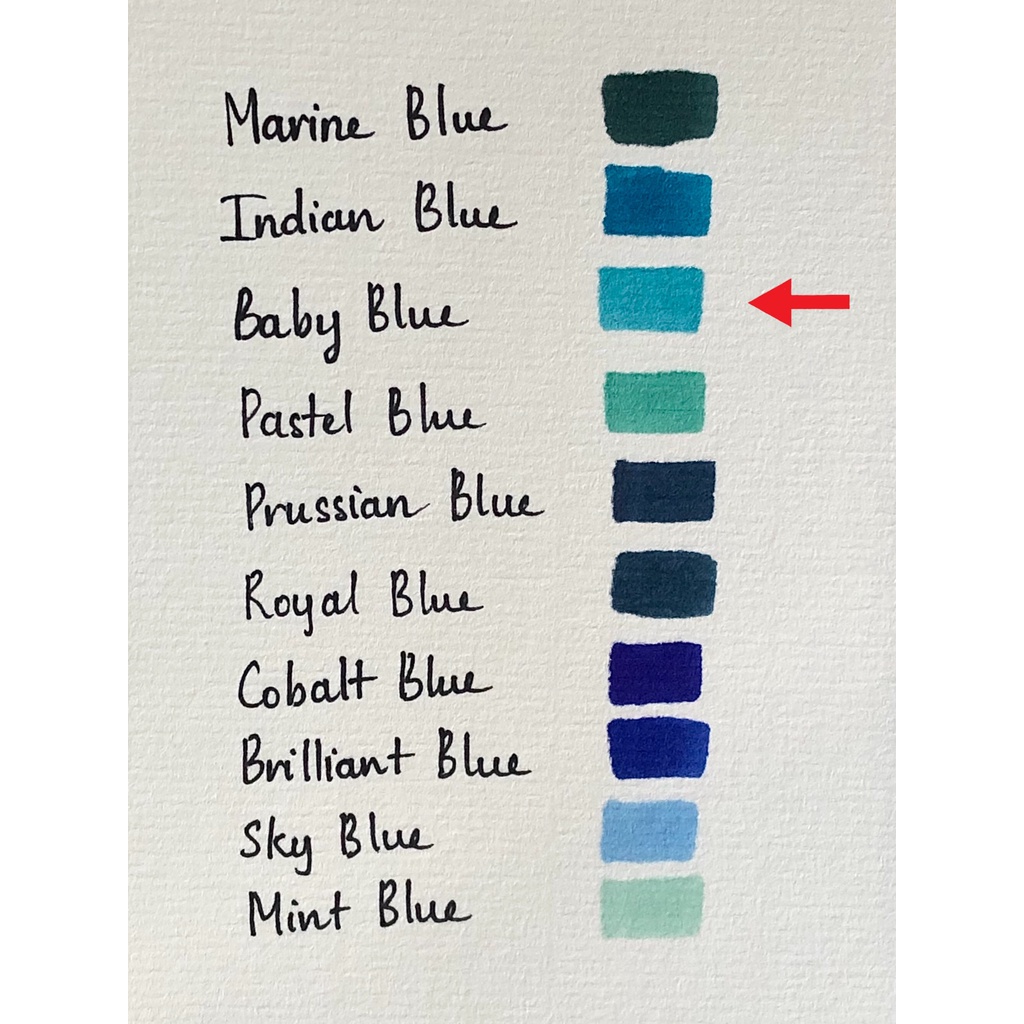 [XÓM VẼ] Bút màu dạ Marker 2 đầu - Tông Xanh dương, xanh lá