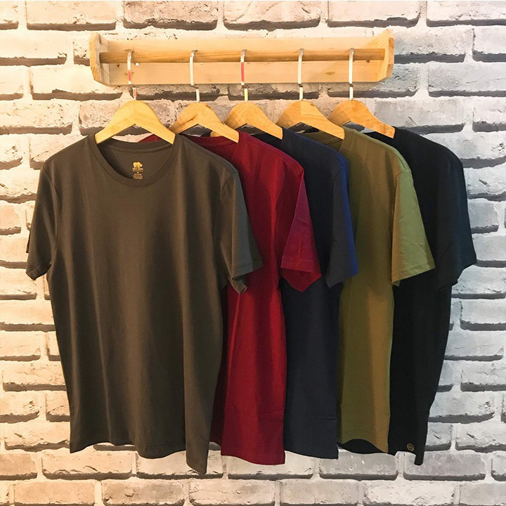 Combo5 Áo Thun Nam Thoát Nhiệt Nhật Bản Rêu Đậm, Đen, Xanh Đen, Đỏ Đô, Rêu Dt00290