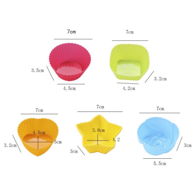 Khuôn làm bánh silicon, khuôn cupcake làm muffin, dụng cụ làm bánh, đồ ăn dặm cho bé SAMI KIDS