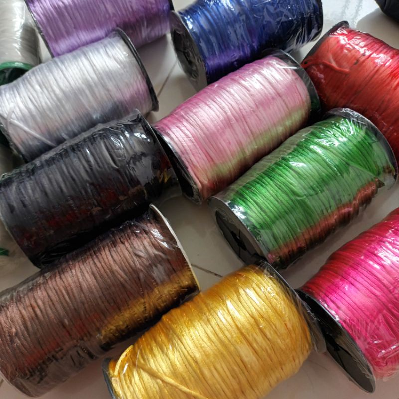 Cuộn dây tim 3mm chất dù bóng 200m nặng 550g làm handmade