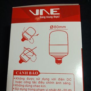 Bóng Led Trụ VNE 20W Đèn Led Tròn