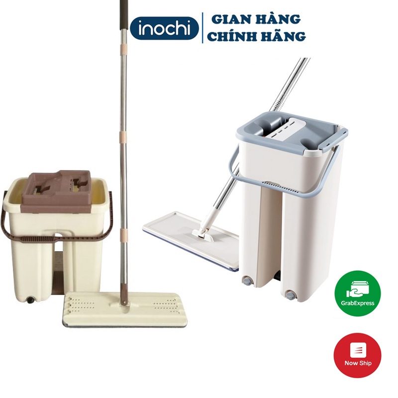 [ 2 Size ] Bộ Cây Lâu Nhà INOCHI Thông Minh Kèm Thùng Vắt 2 Ngăn Tiện Lợi