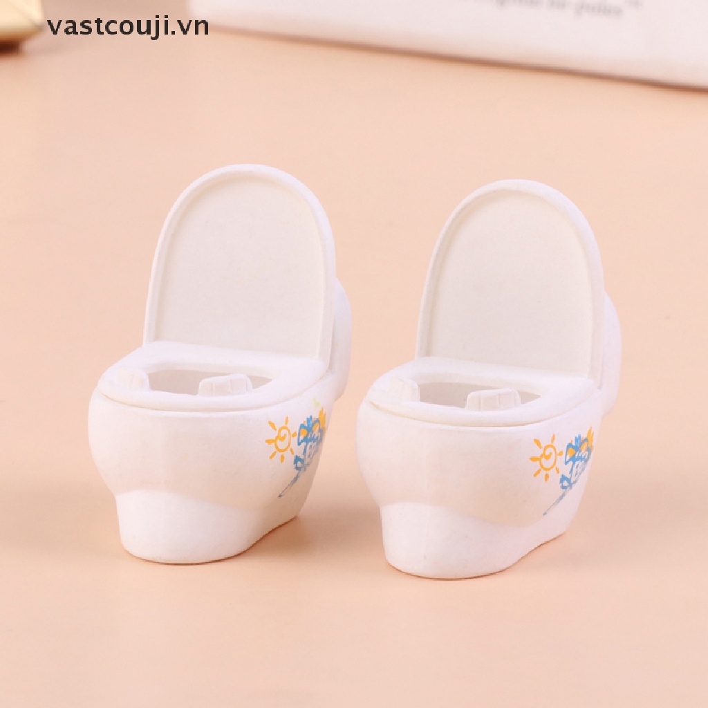 Mô Hình Toilet Dùng Để Trang Trí Nhà Búp Bê Tỉ Lệ 1: 12