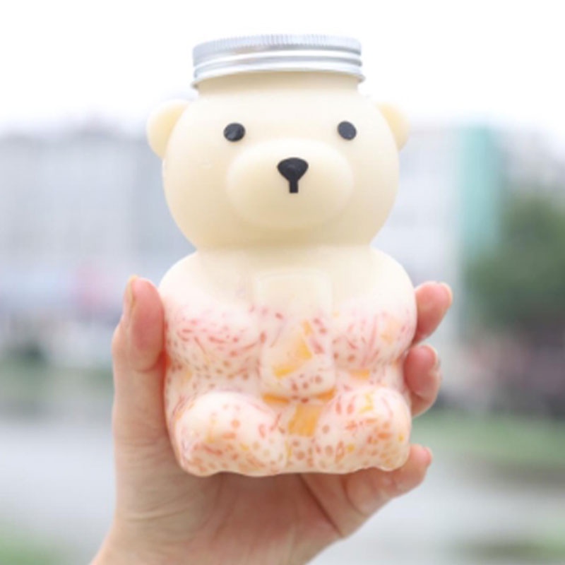 Bình Nước Nhựa Dung Tích Lớn In Họa Tiết Hoạt Hình Dễ Thương Kèm Ống Hút Tiện Dụng